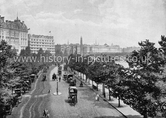 The Victoria Embankment, From Charing Cross Station, London. c.1890's